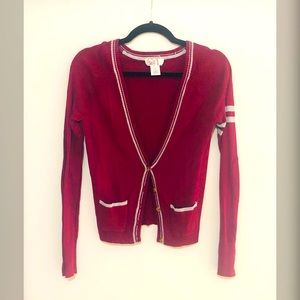 Burgundy cardigan